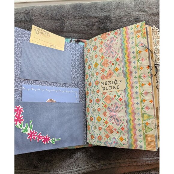 Handmade "Needleworks" Sewing Themed Cottagecore Junk Journal 100 Pages - Picture 4 of 10